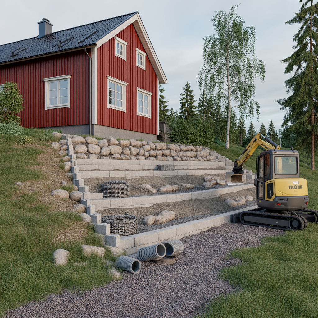 jordarmering i slant nar behovs materialval kostnad