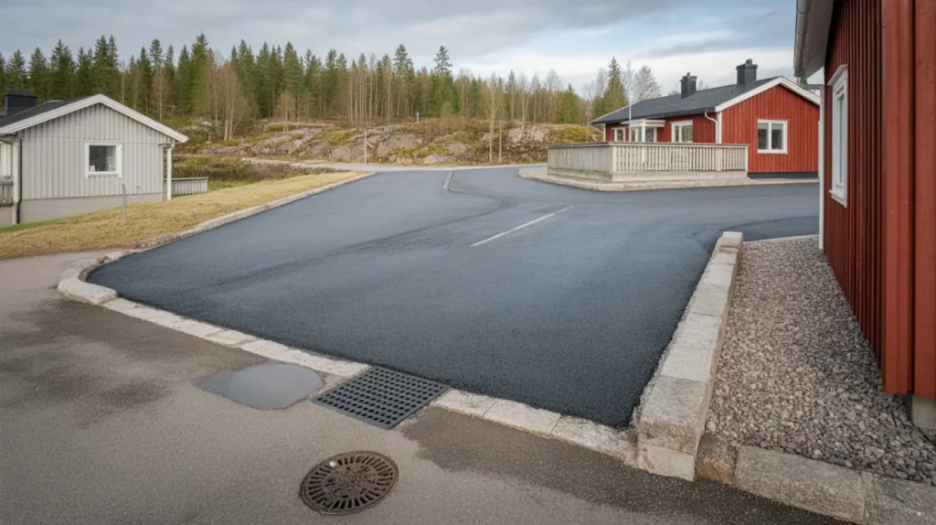 asfaltering av parkeringsyta f r bostadsr ttsf rening i riksten tullinge